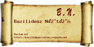 Bazilidesz Nátán névjegykártya